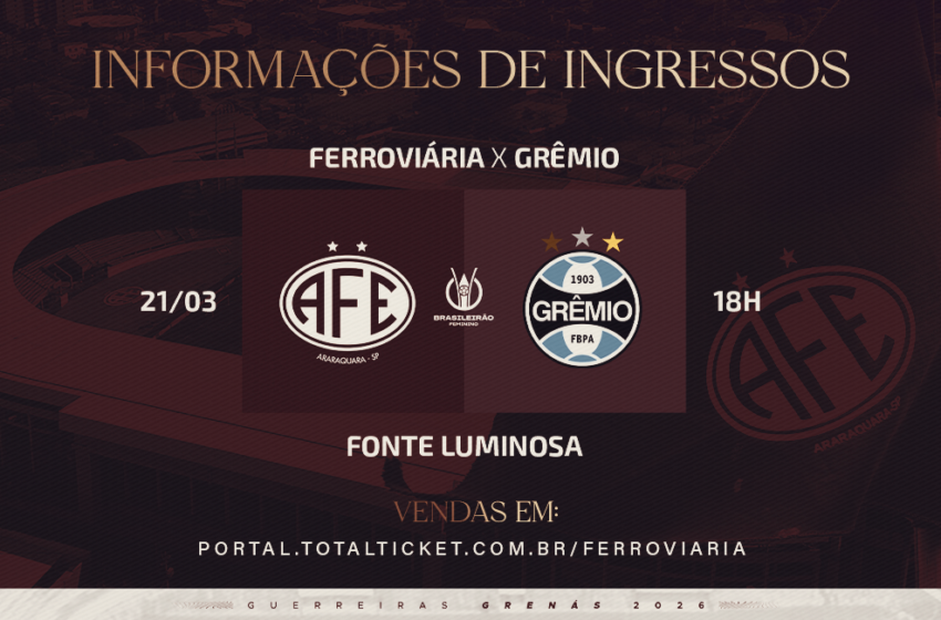  Ingressos para Guerreiras Grenás x Grêmio-RS já estão à venda!