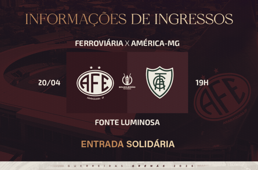  Brasileirão Feminino: Partida entre Guerreiras Grenás e América-MG terá entrada solidária !